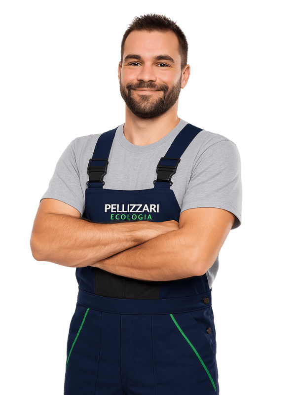 pellizzari ecologia uomo con tuta